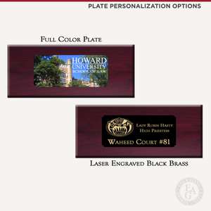 Gavel Case Plate Personalization Options