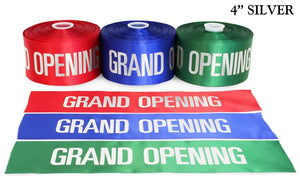 Grand Opening Ribbon with Silver Text