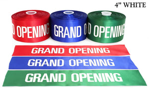 Grand Opening Ribbon with White Text