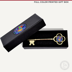 5-1/2" Gold Plated Ceremonial Key with Full Color Printed Gift Box