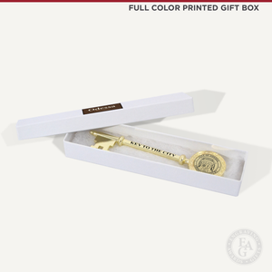 5-3/8" Gold Plated Ceremonial Key in Full Color Printed Gift Box