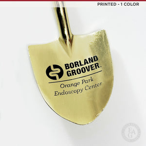8" Gold Miniature Ceremonial Shovel - Printed - 1 Color