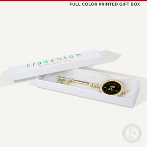 6" Gold Plated Ceremonial Key Full Color Printed Gift Box