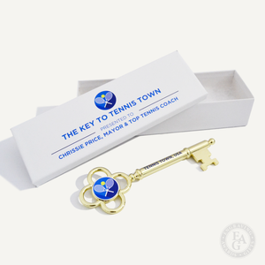 8" Gold Plated Ceremonial Key with Full Color Printed Gift Box