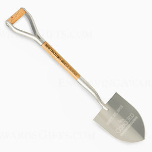 8-1/2" Silver Miniature Shovel - Wood Handles