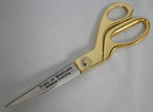 9-1/2" Gold Ceremonial Ribbon Cutting Scissors