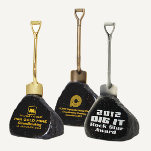 Boulder Rock Miniature Shovel Award