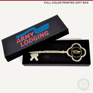 8" Bronze Plated Ceremonial Key in Black Full Color Printed Gift Box