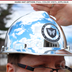 Chrome Plated Groundbreaking Hard Hat - A-Style - Vinyl Applique