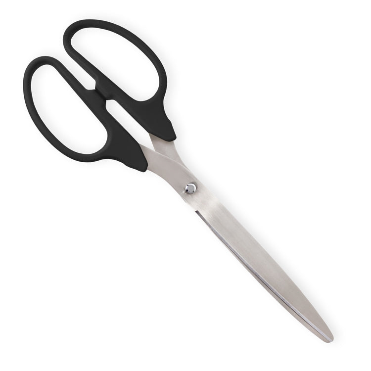 25 Black Ribbon Cutting Scissors with Silver Blades
