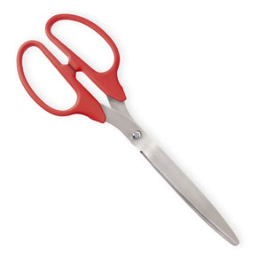 25" Red Ribbon Cutting Scissors with Silver Blades