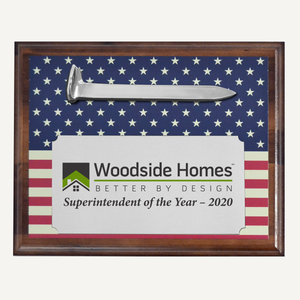 Custom Printed Ceremonial Spike Plaque with Full Color Printed Plate