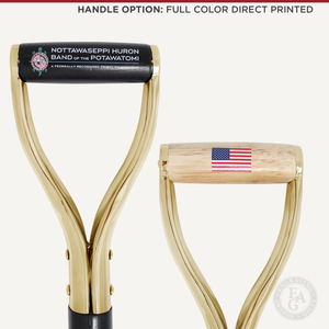 Traditional Gold Plated Groundbreaking Shovel - D-Handle - Full Color Direct Printed Handle