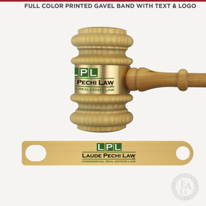 Full Color Printed Oak Gavel Band