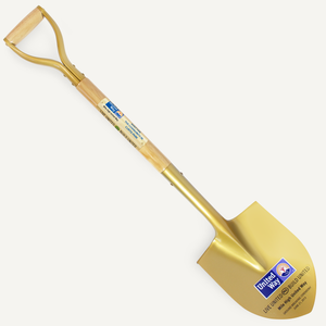 Gold Finish Ceremonial Groundbreaking Shovel - D-Handle - Custom