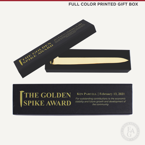 Ceremonial Gold Plated Spike 6-1/4" with Gift Box