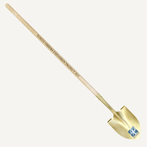 Gold Painted Groundbreaking Shovel - Long Handle - Marriott Groundbreaking Ceremony