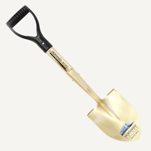 Gold Painted Groundbreaking Shovel - Small - Full Color Printed Plate