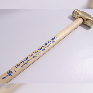 Custom Engraved Gold Plated Ceremonial Sledgehammer