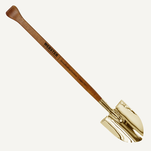 Gold Plated Groundbreaking Shovel - Paddle Handle