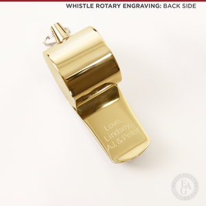Engraved Gold Whistle