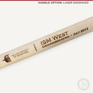 Groundbreaking Ceremonial Shovel Kit - Custom Painted Long Handle - Laser Engraved Shaft