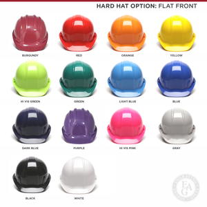 Groundbreaking Ceremonial Shovel Kit - Gold Finish D-Handle - Flat Front Hard Hat Options