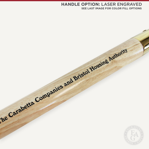 Groundbreaking Ceremonial Shovel Kit - Specialty Gold Plated Long Handle - Laser Engraved Handle