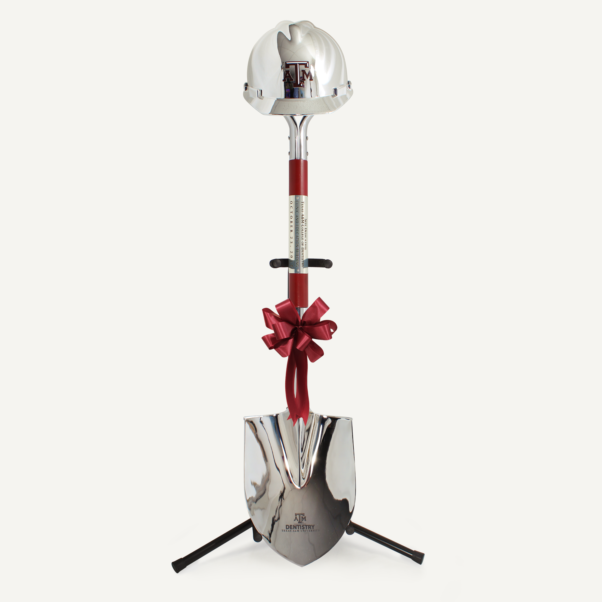 Groundbreaking Ceremonial Shovel Kit - Traditional Chrome Plated D