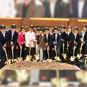 Groundbreaking Ceremonial Shovel Kit - Traditional Gold Plated D-Handle - Nobu Groundbreaking Event