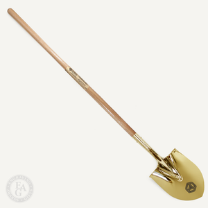 Groundbreaking Ceremonial Shovel Kit - Traditional Gold Plated Long Handle