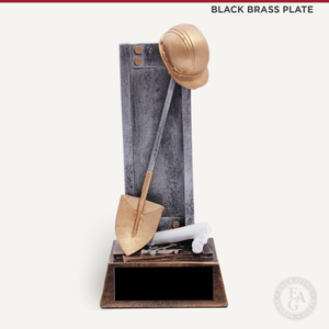 Groundbreaking Trophy Black Brass Plate