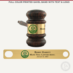Imported Rosewood Full Color Printed Gavel Band