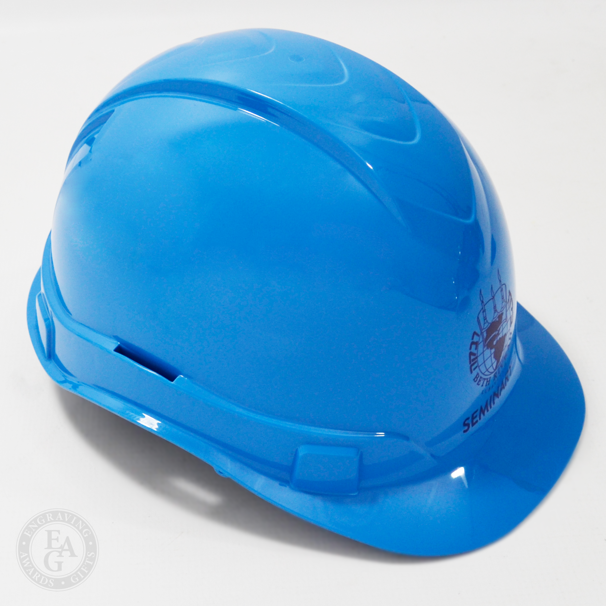 Light blue top construction hat