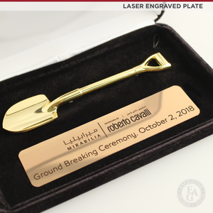 Miniature Shovel with Presentation Box - Laser Engraved Plate