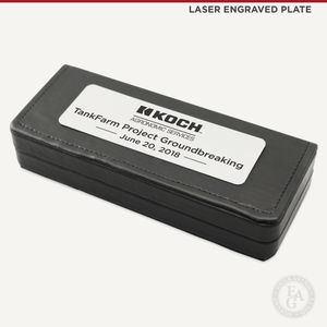 Presentation Case for Miniature Shovels - Laser Engraved Plate