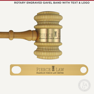 Rotary Engraved Oak Gavel Band