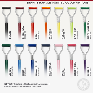 Silver Finish Groundbreaking Shovel - D-Handle - Painted Color Options
