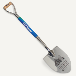 Specialty Chrome Plated Ceremonial Groundbreaking Shovel - D-Handle - Vinyl Wrapped