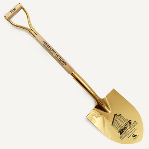 Specialty Gold Plated Groundbreaking Shovel - D-Handle