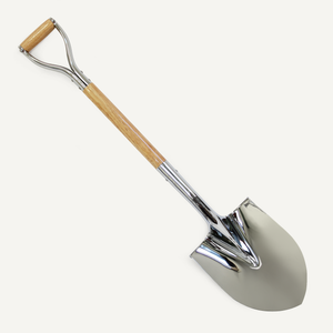 Traditional Chrome Plated Groundbreaking Shovel - D-Handle - Blank