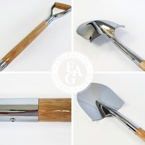 Traditional Chrome Plated Groundbreaking Shovel - D-Handle - Quality Collage