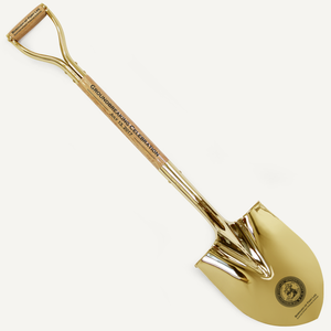 Traditional Gold Plated Groundbreaking Shovel - D-Handle