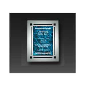 Blue Marble Clear Acrylic Plaque