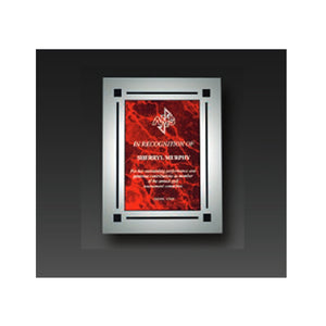 Red Marble Clear Acrylic Plaque