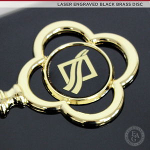 Laser Engraved Black Brass Disc