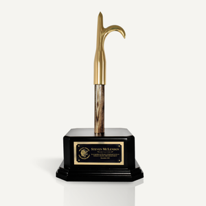 Firefighter Pike Pole Pedestal Award - Brass