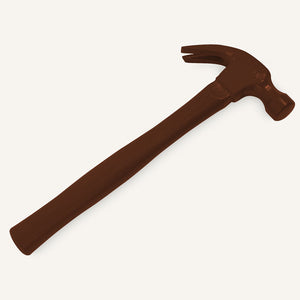 Custom Painted Ceremonial Hammer - Brown
