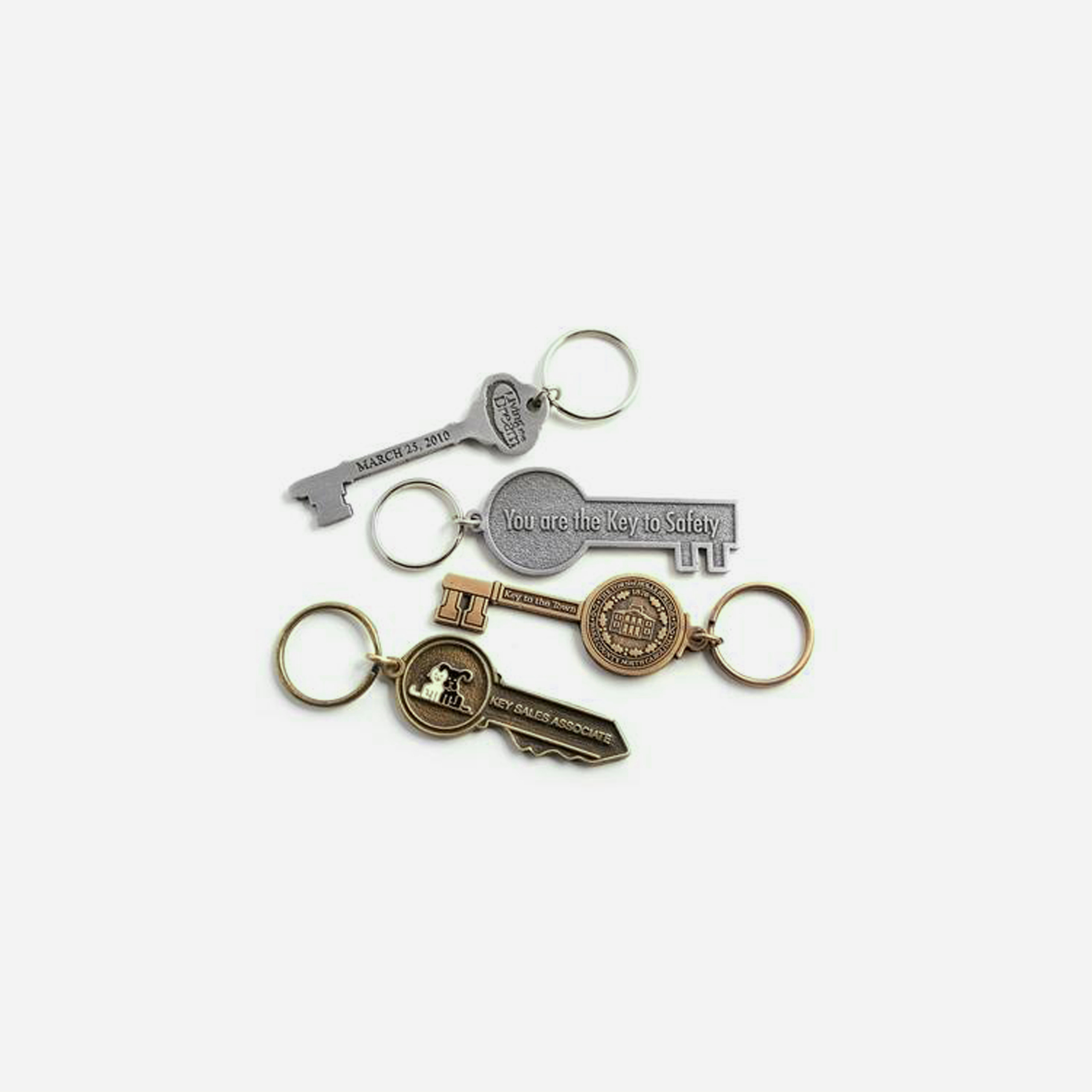 Custom Die Cast Metal Key Fobs - Key Rings
