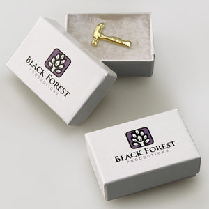 Gold Hammer Lapel Pins - Gift Box